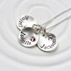 Sterling Silver Newsprint Name Necklace | Birthstone Jewelry
