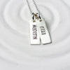 Tiny Rectangle Tag Necklace | Name Tag Necklace