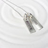 Tiny Rectangle Tag Necklace | Name Tag Necklace