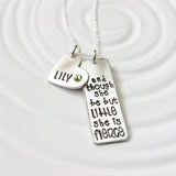 And Though She Be But Little She Is Fierce | Inspirational Quote Necklace | Shakespeare