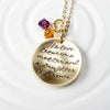 The Love Between A Mother and Daughter is Forever Necklace | Birthstone Dangles