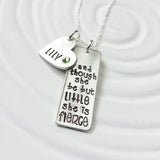 And Though She Be But Little She Is Fierce | Inspirational Quote Necklace | Shakespeare