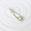 Mother's Necklace - Birthstone Necklace - Sterling Silver Elongated Teardrop Pendant - Personalized Jewelry - Mother's Day Gift
